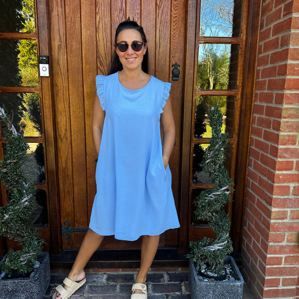 Bertie Button Dress - Blush Boutique Essex