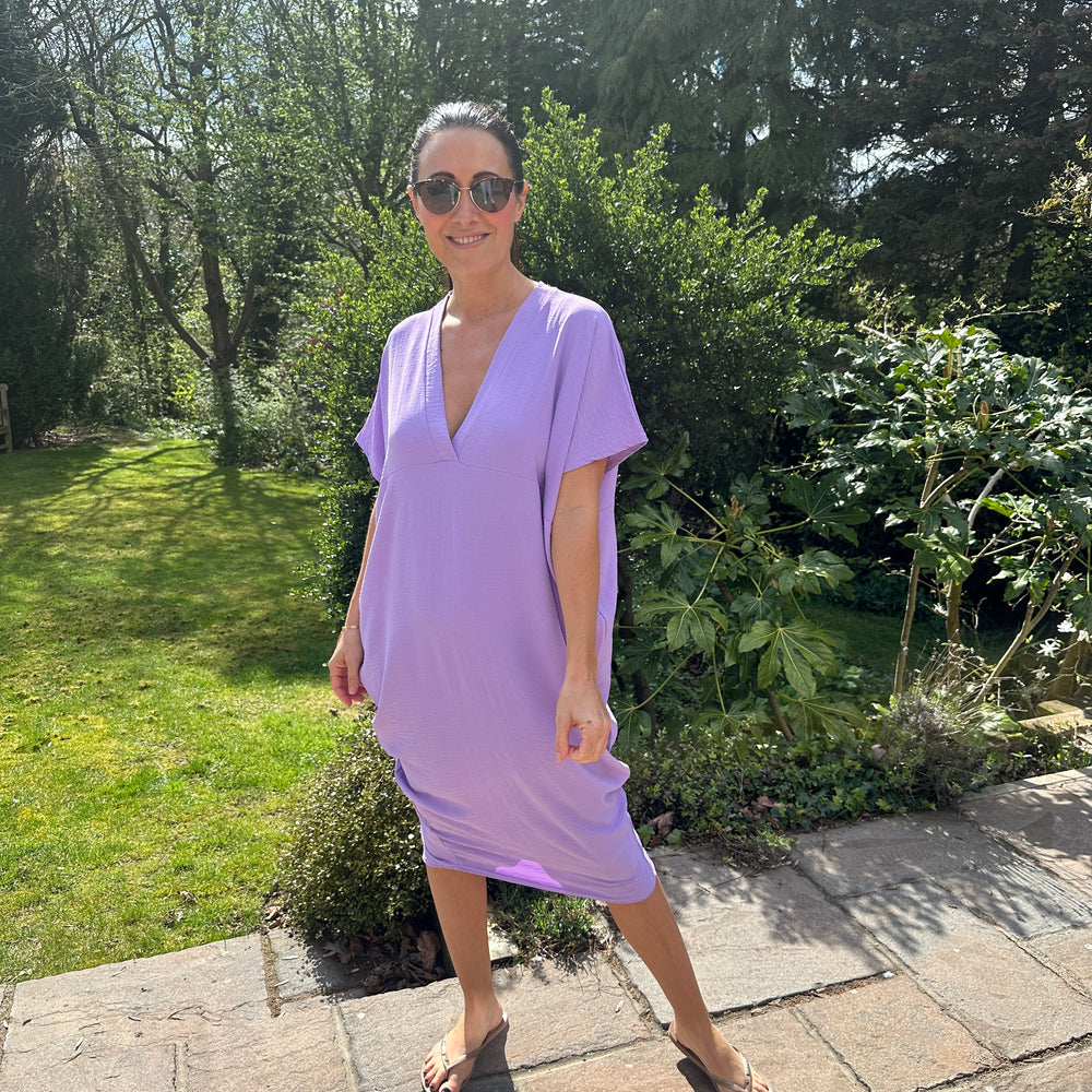 Faith V Neck Dress - Blush Boutique Essex