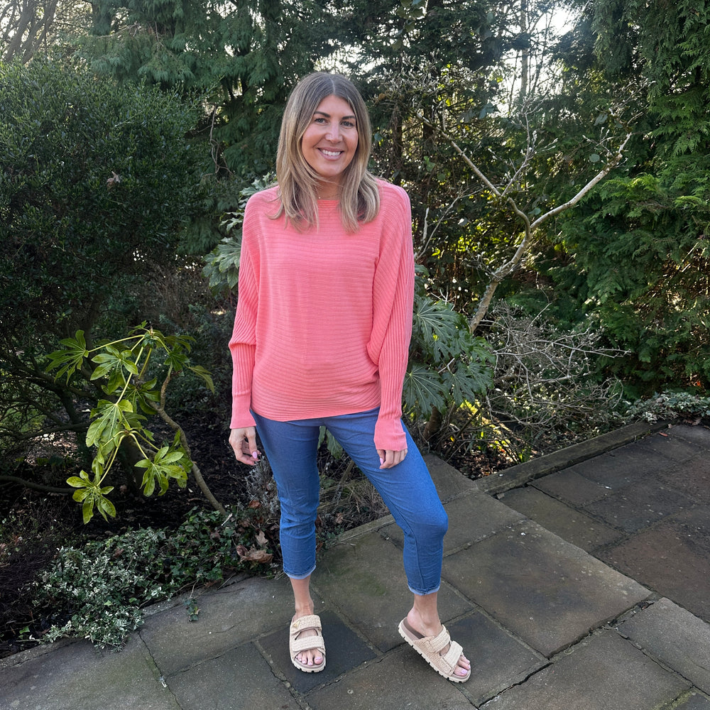 Sammie Ribbed Jumper - Blush Boutique Essex