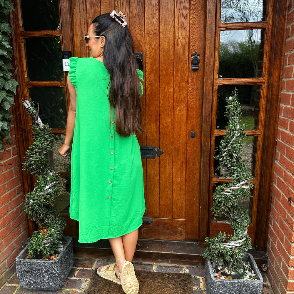 Bertie Button Dress - Blush Boutique Essex