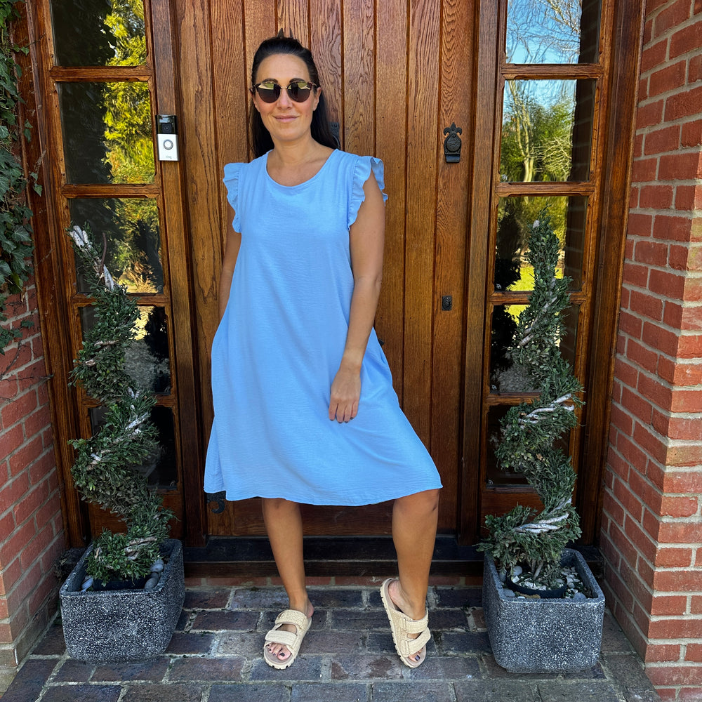 Bertie Button Dress - Blush Boutique Essex