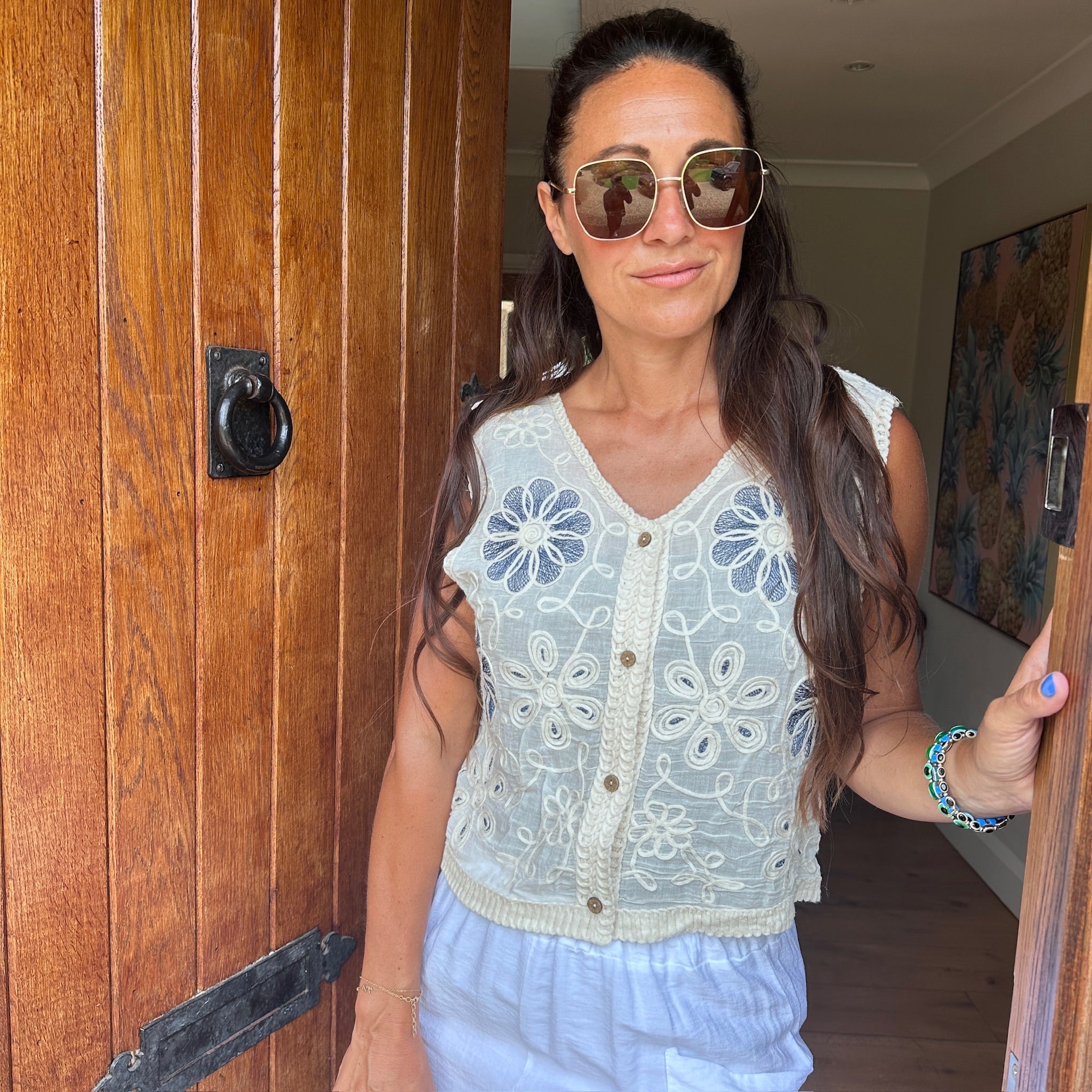 Daisy crochet waistcoat