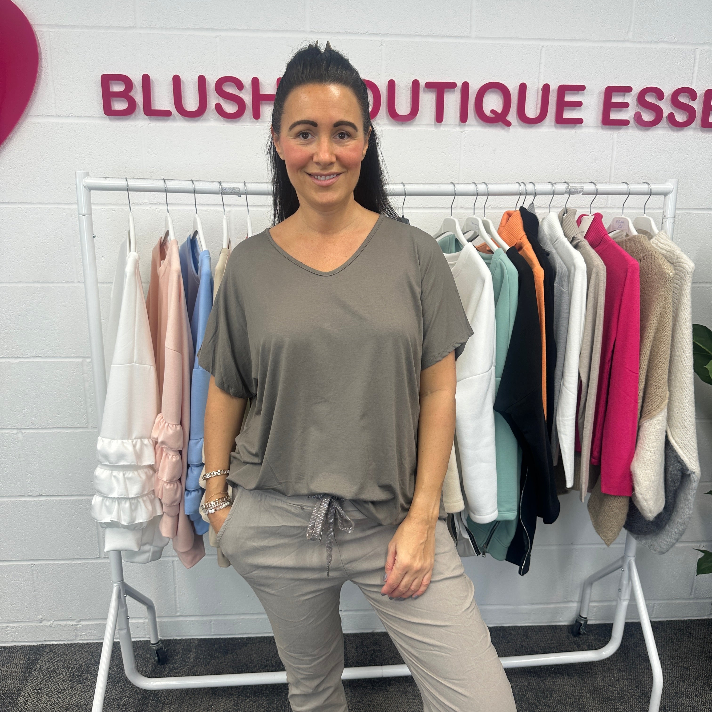 Jamie Jersey T Shirt - Blush Boutique Essex