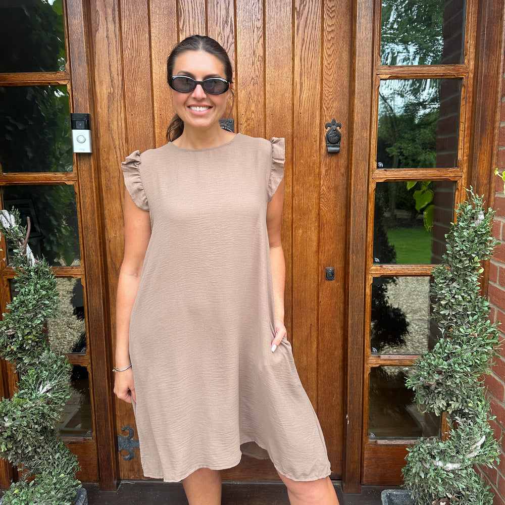 Bertie Button Dress - Blush Boutique Essex