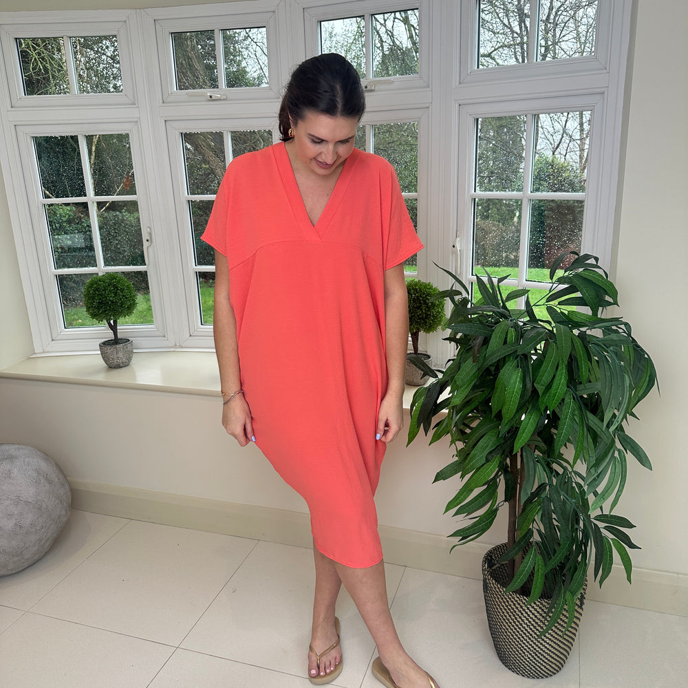 Faith V Neck Dress - Blush Boutique Essex