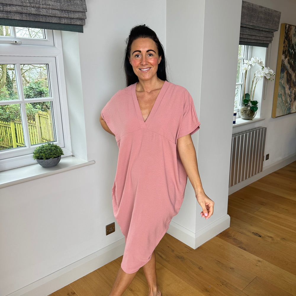Faith V Neck Dress - Blush Boutique Essex