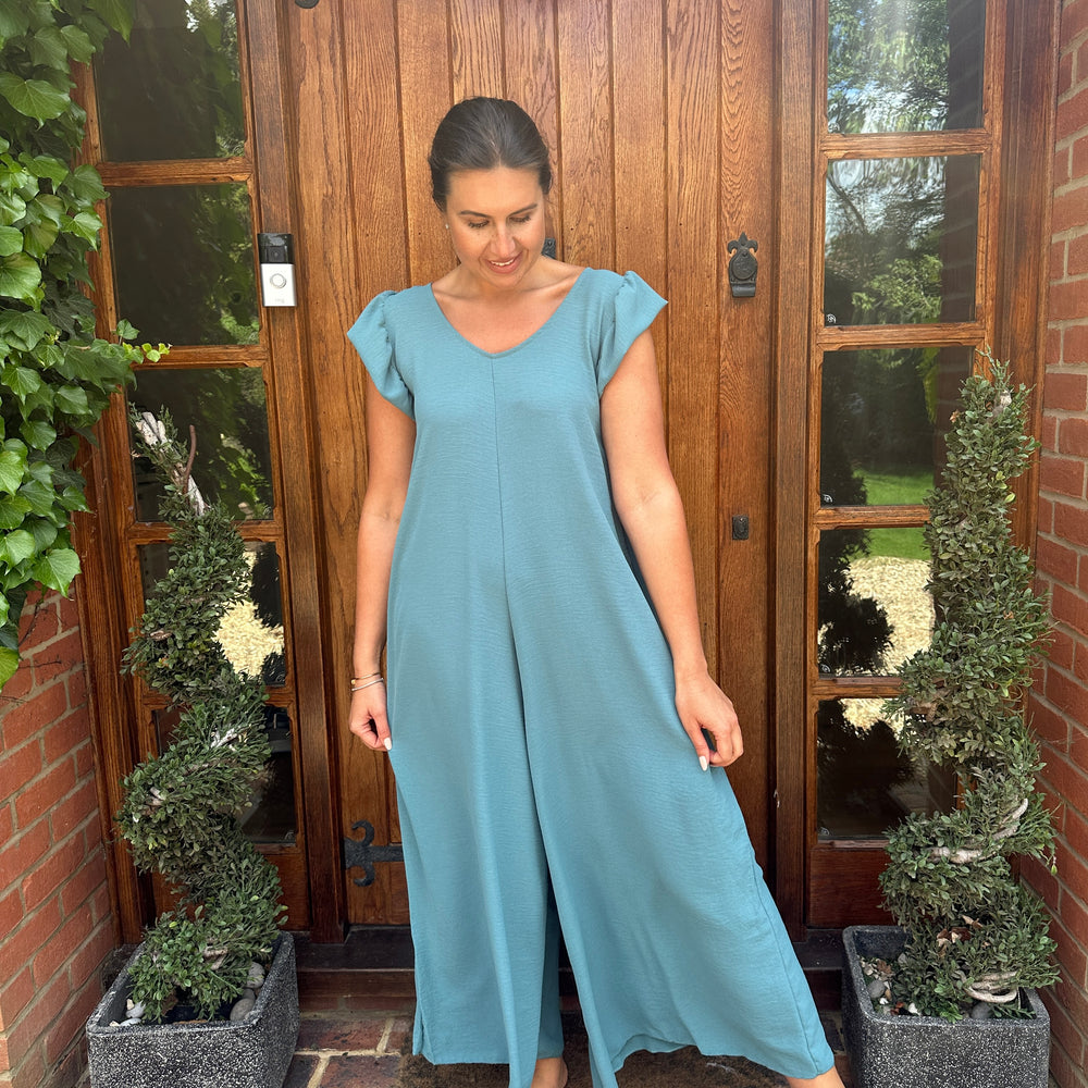 Blair Ruffle Jumpsuit - Blush Boutique Essex