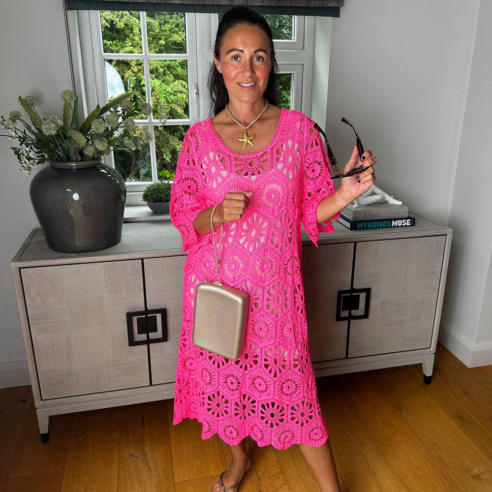 Mykonos Crochet Dress - Blush Boutique Essex
