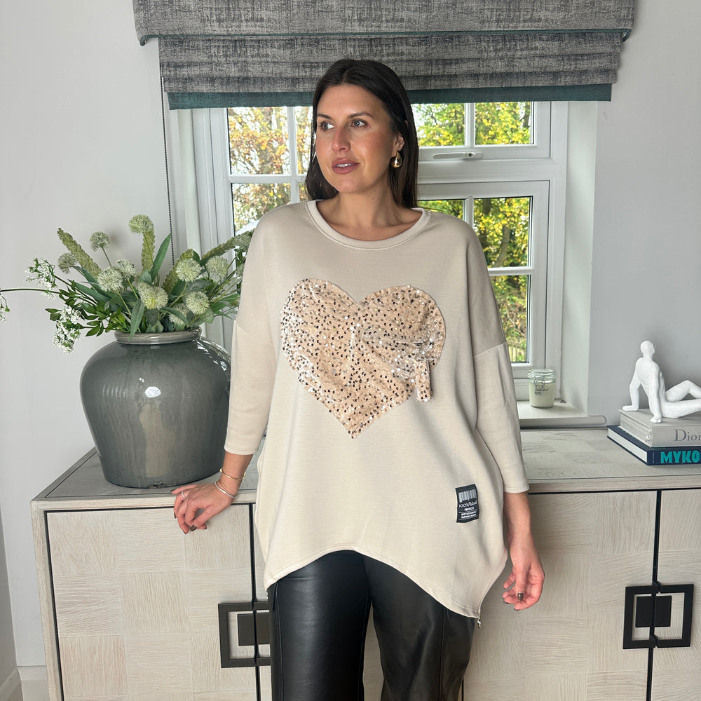Howie Heart Sweatshirt - Blush Boutique Essex