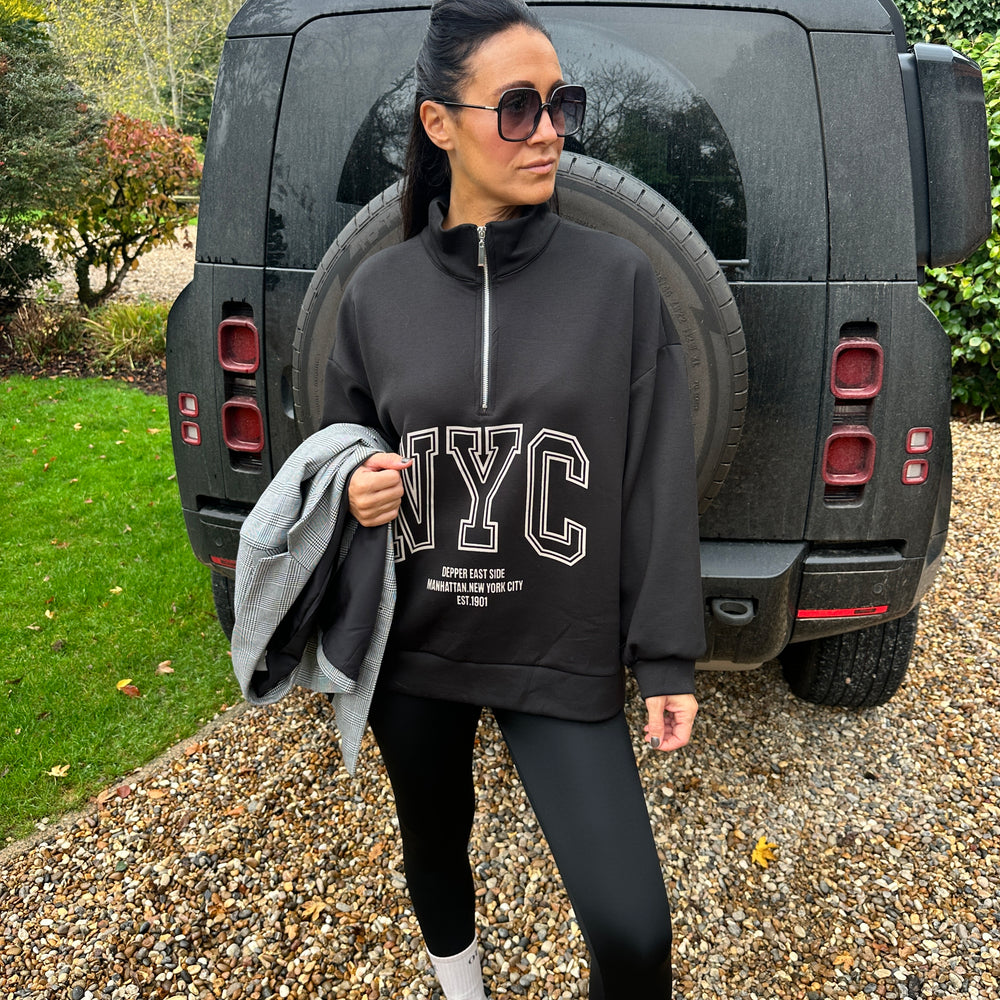 Freddie Zip Sweatshirt - Blush Boutique Essex