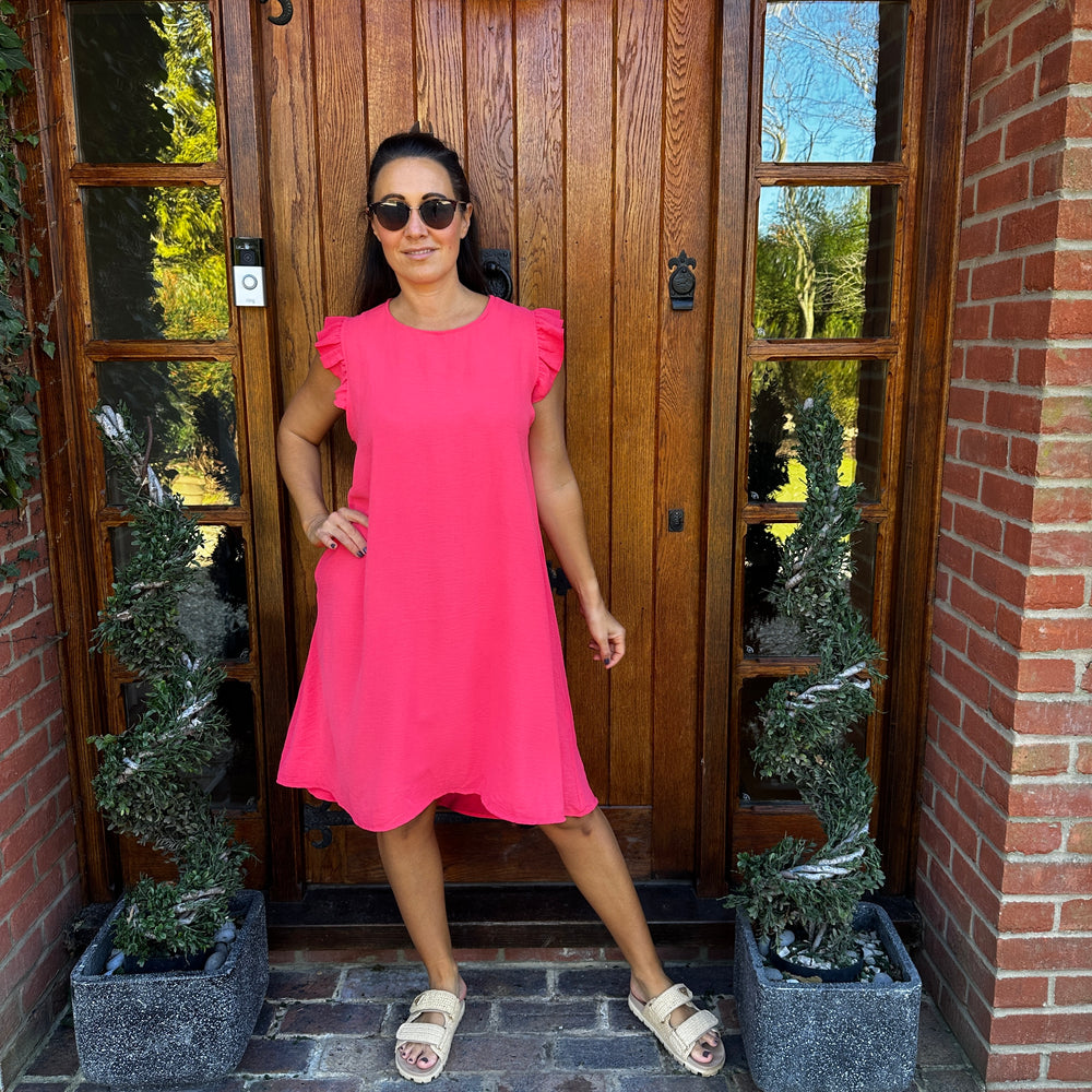 Bertie Button Dress - Blush Boutique Essex
