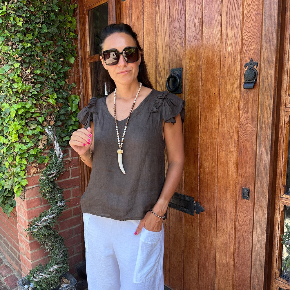 Flora Linen Vest