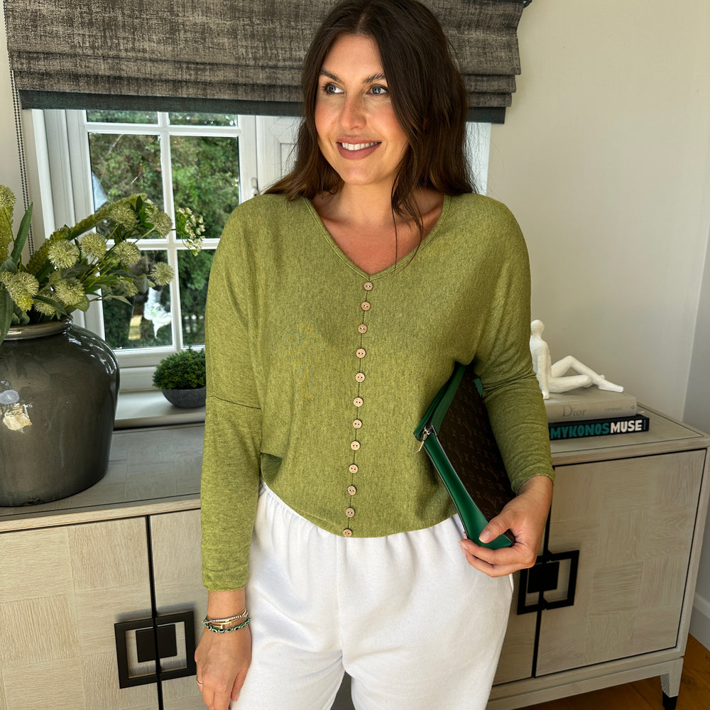 Ash Button Top - Blush Boutique Essex