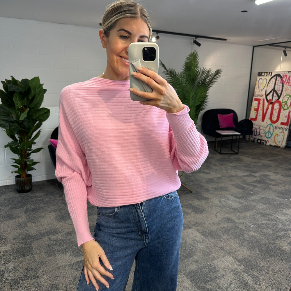 Sammie Ribbed Jumper - Blush Boutique Essex