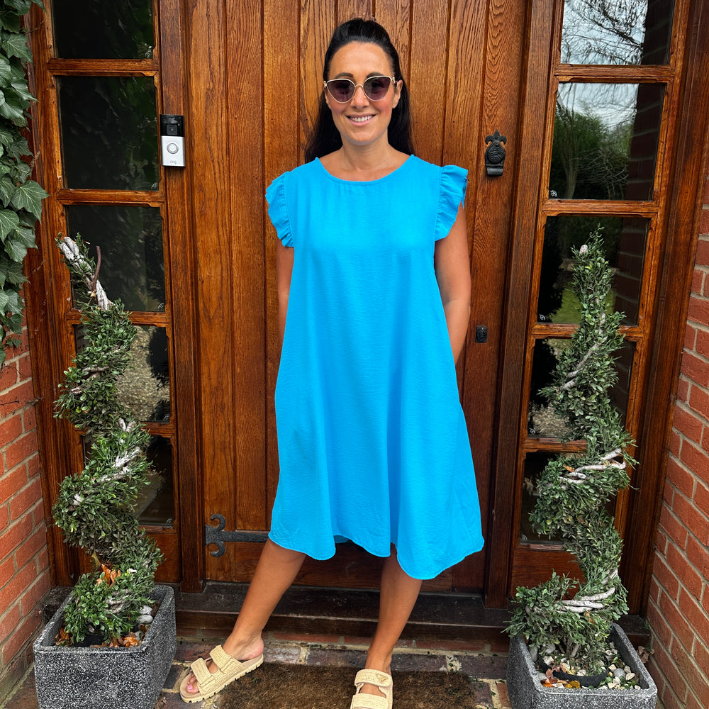 Bertie Button Dress - Blush Boutique Essex