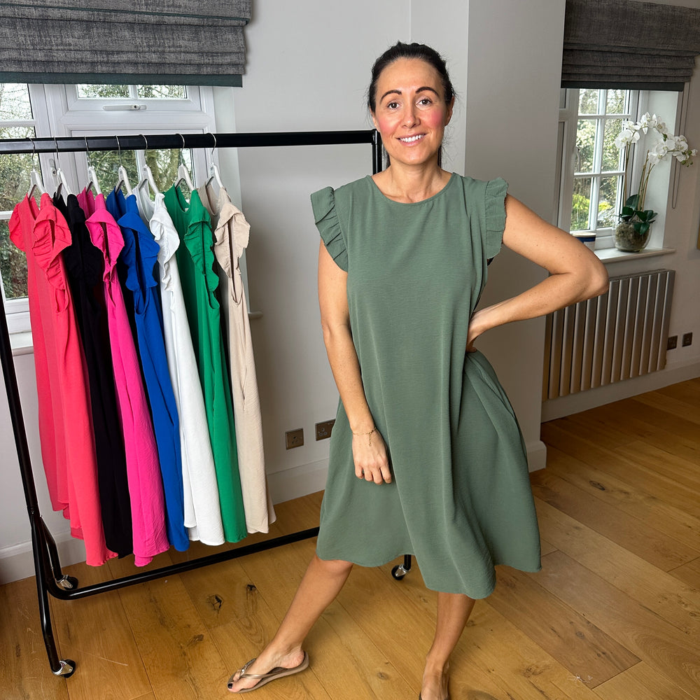 Bertie Button Dress - Blush Boutique Essex