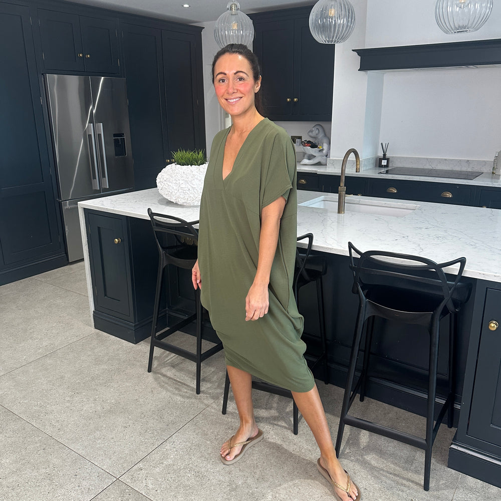 Faith V Neck Dress - Blush Boutique Essex