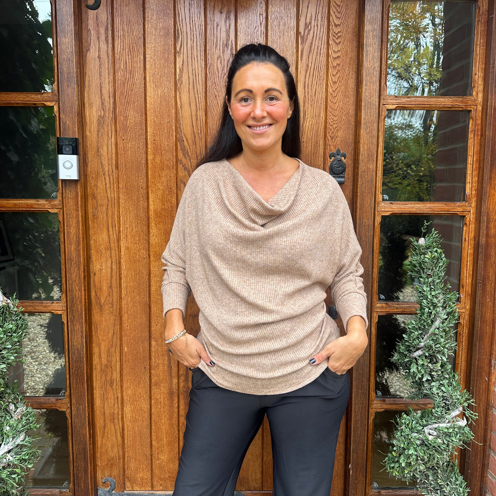 Dahlia Drape Top - Blush Boutique Essex