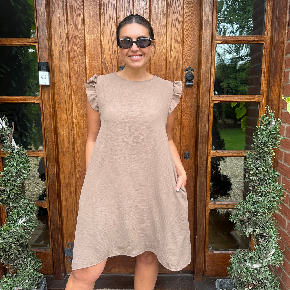 Bertie Button Dress - Blush Boutique Essex