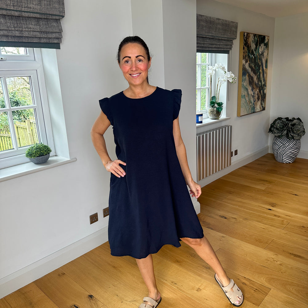 Bertie Button Dress - Blush Boutique Essex
