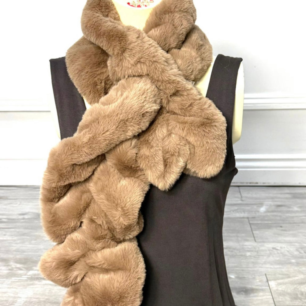 Sally faux fur scarf - Blush Boutique Essex