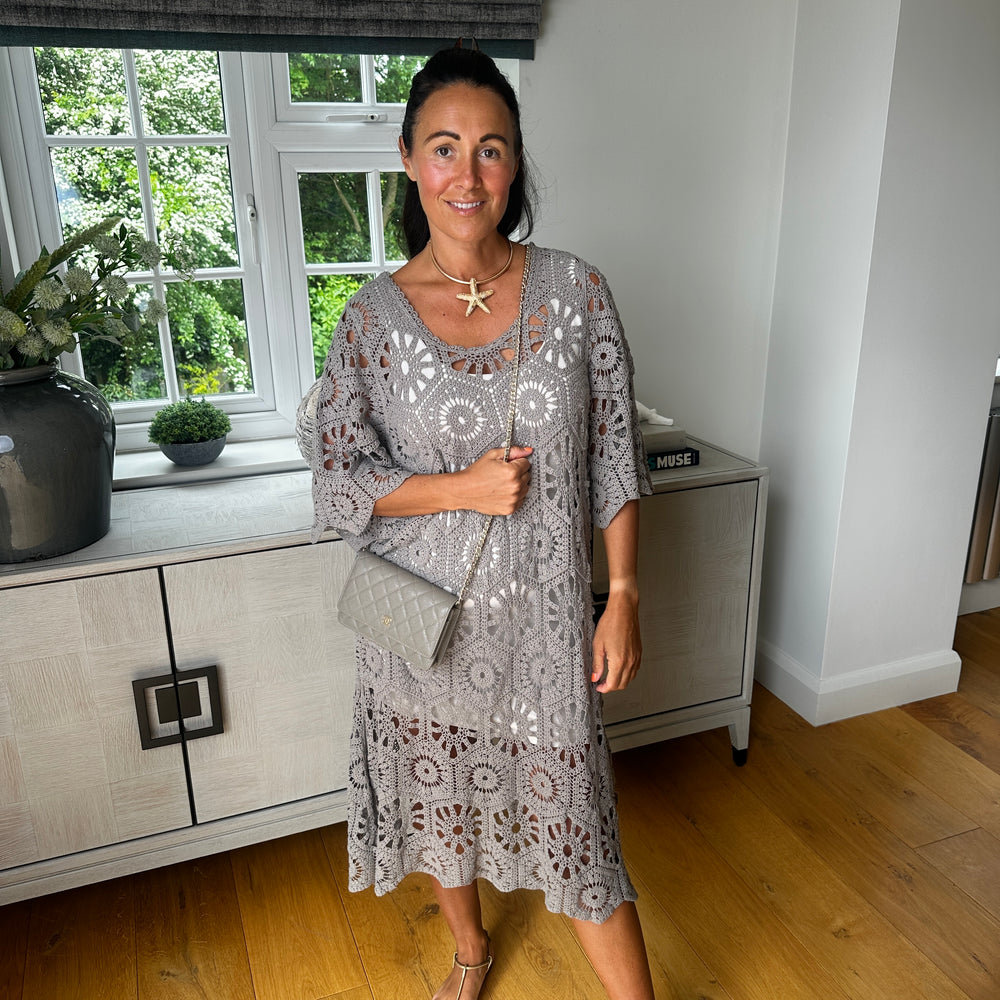 Mykonos Crochet Dress - Blush Boutique Essex