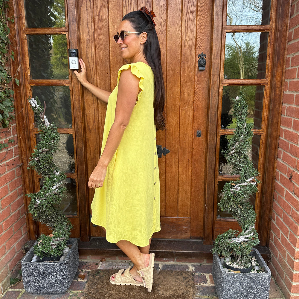 Bertie Button Dress - Blush Boutique Essex