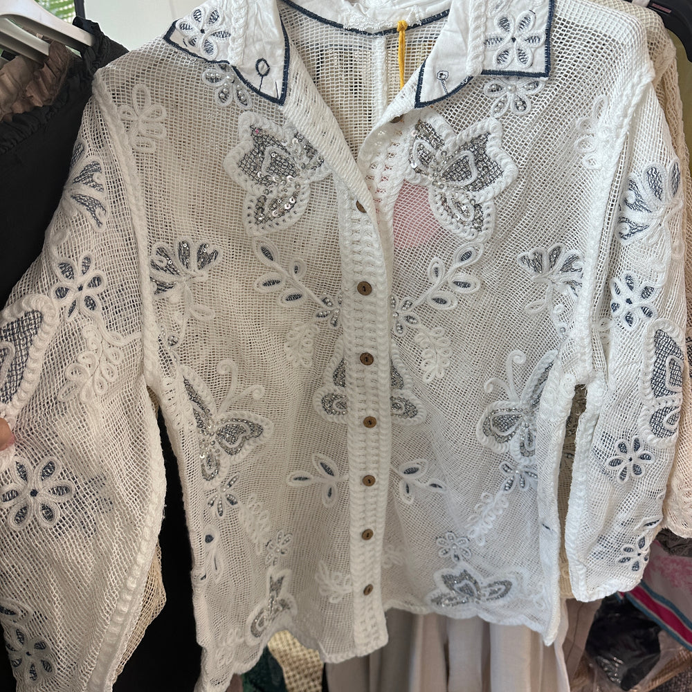 Gigi Lace shirt - Blush Boutique Essex