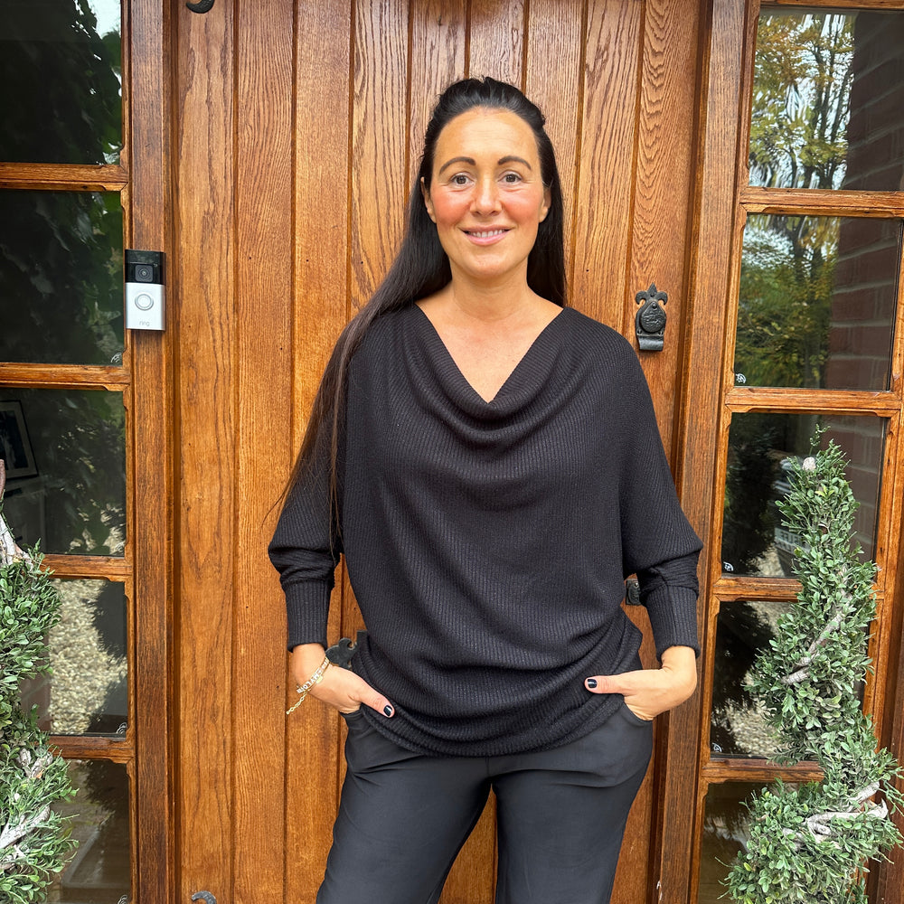 Dahlia Drape Top - Blush Boutique Essex