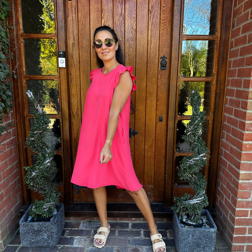 Bertie Button Dress - Blush Boutique Essex