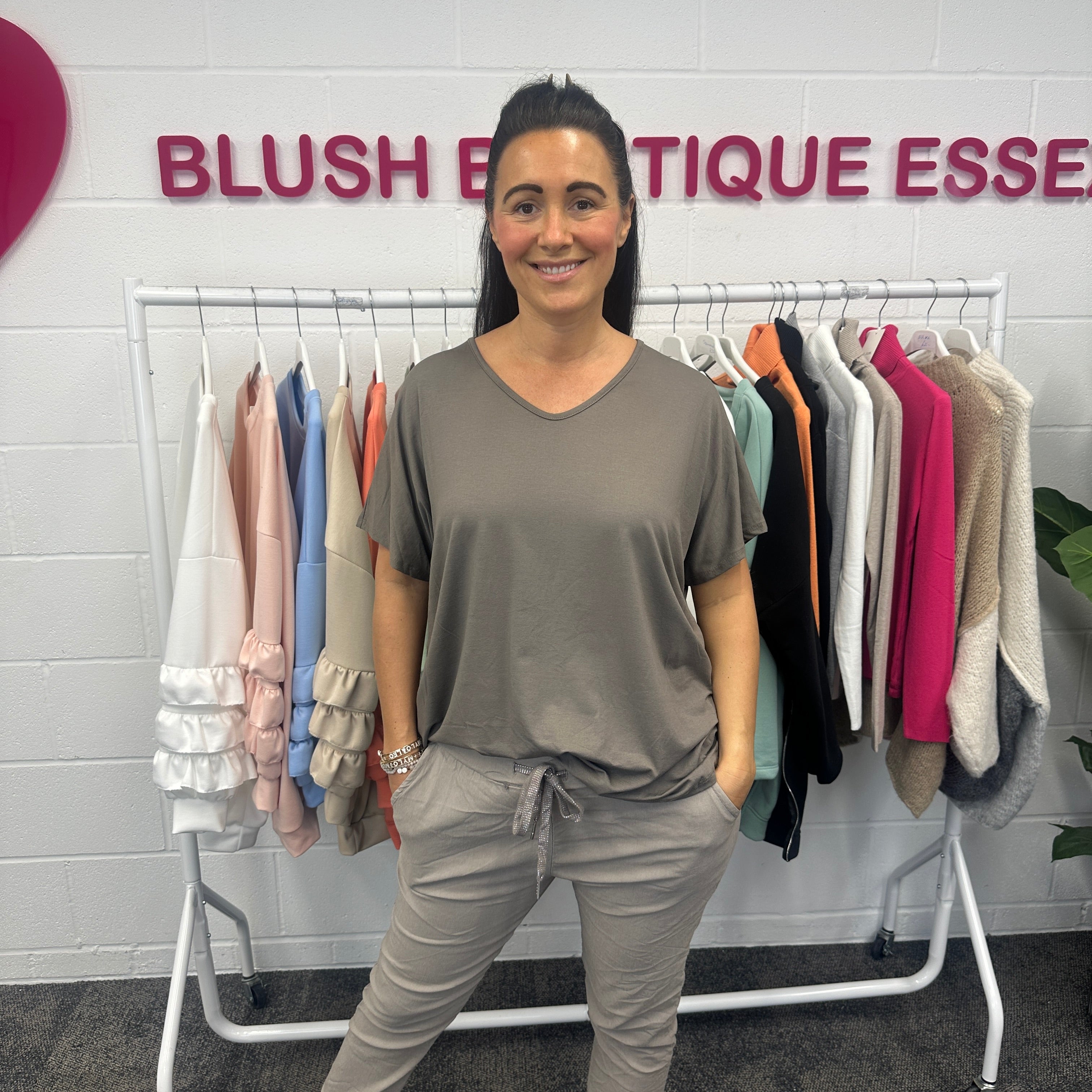 Jamie Jersey T Shirt - Blush Boutique Essex