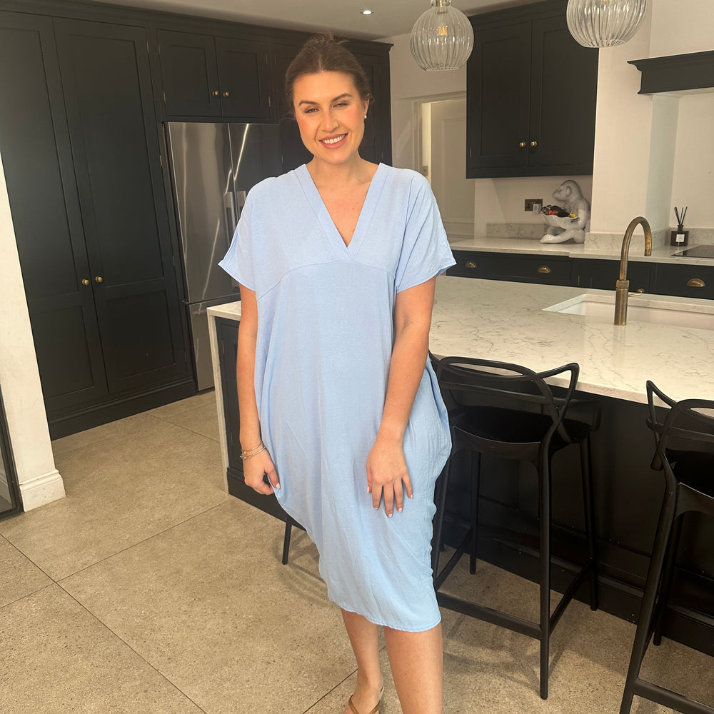 Faith V Neck Dress - Blush Boutique Essex