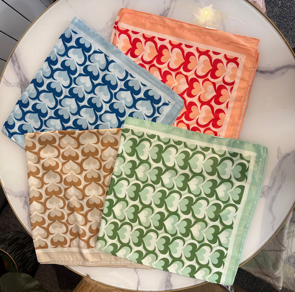 Hannah heart neck scarf - Blush Boutique Essex