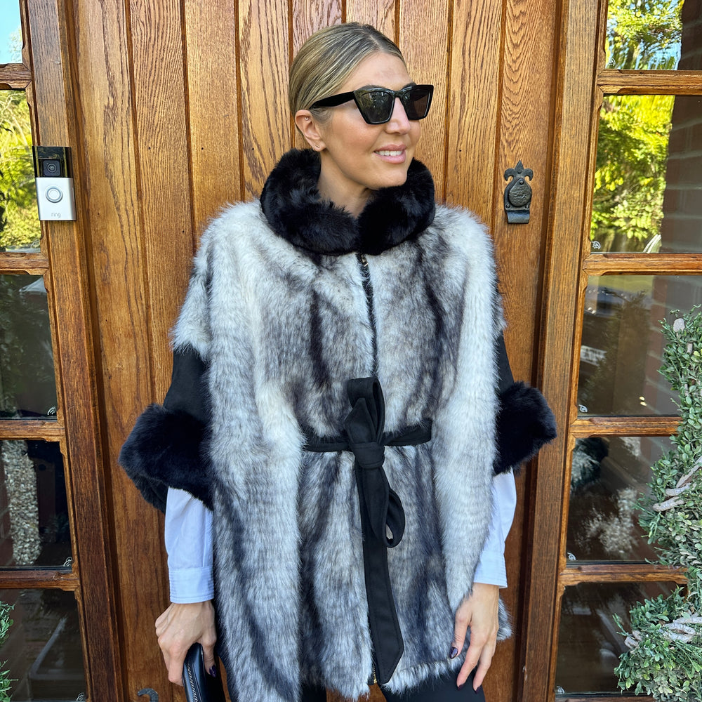 Sloane Faux Fur Cape