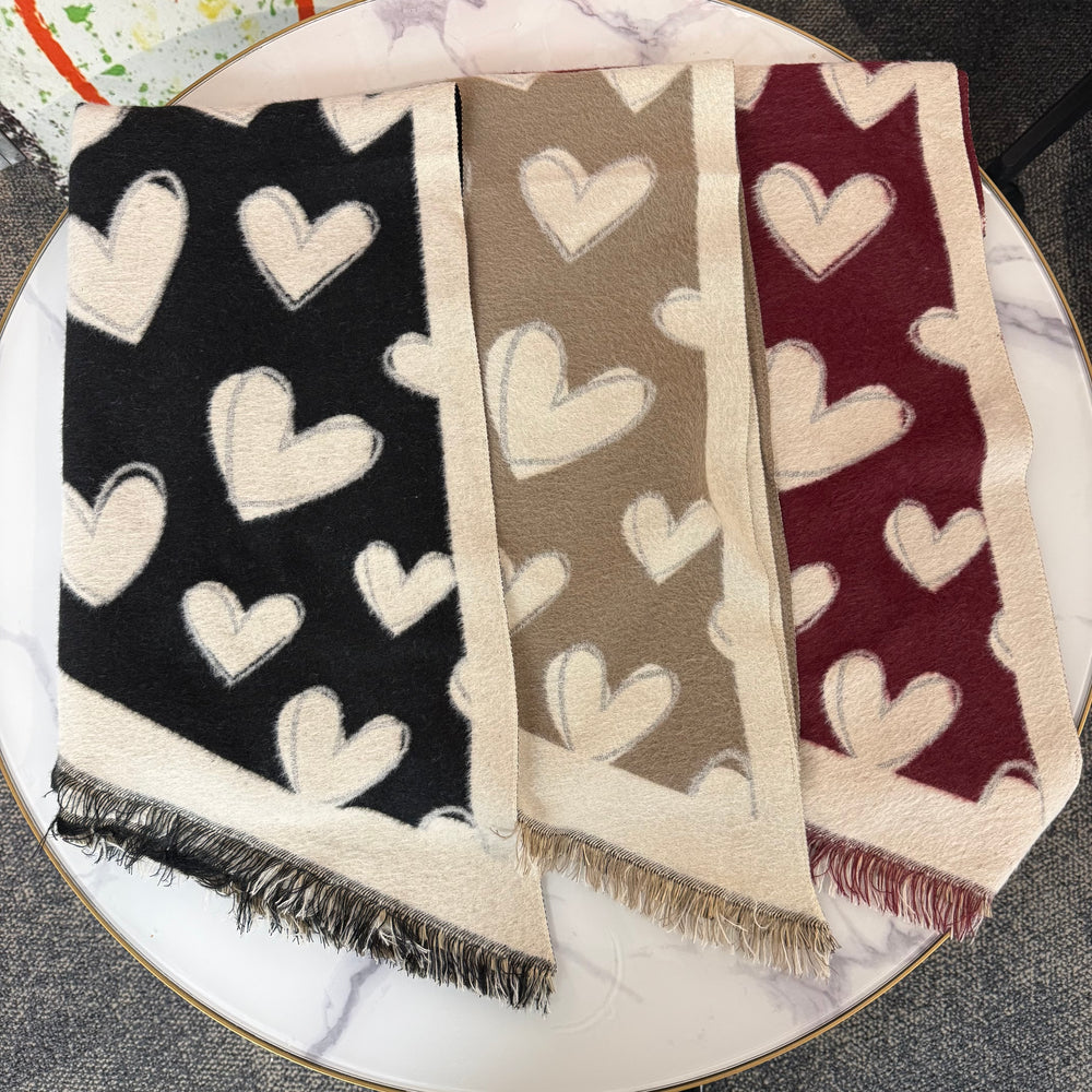 Heidi heart scarf