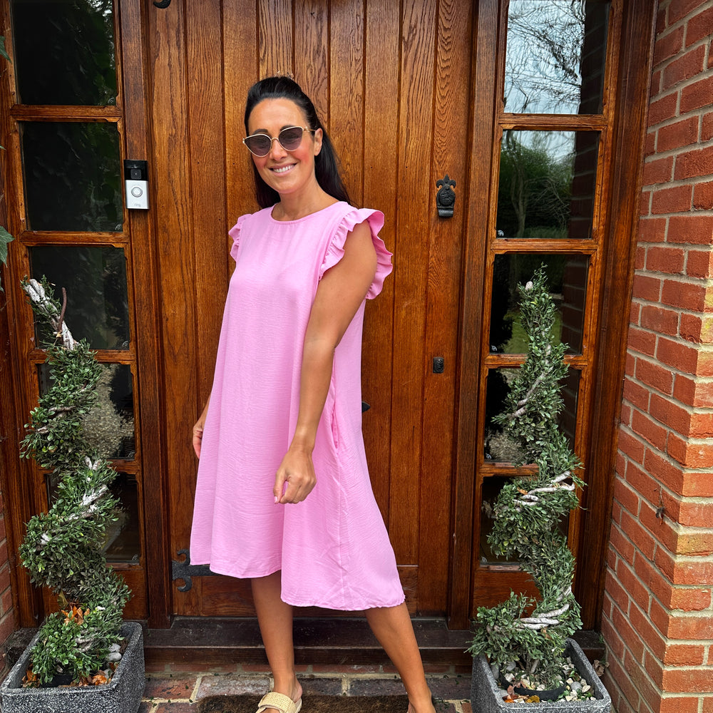 Bertie Button Dress - Blush Boutique Essex
