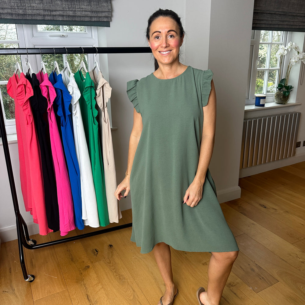 Bertie Button Dress - Blush Boutique Essex
