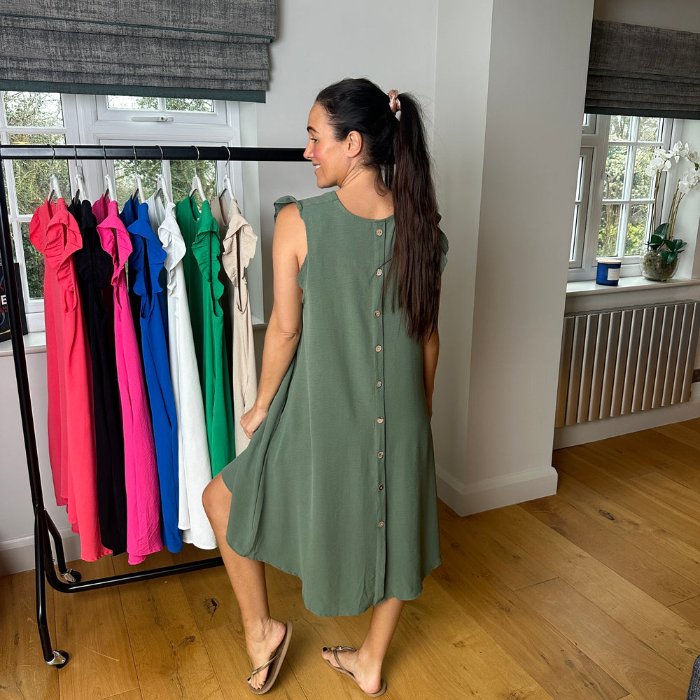 Bertie Button Dress - Blush Boutique Essex