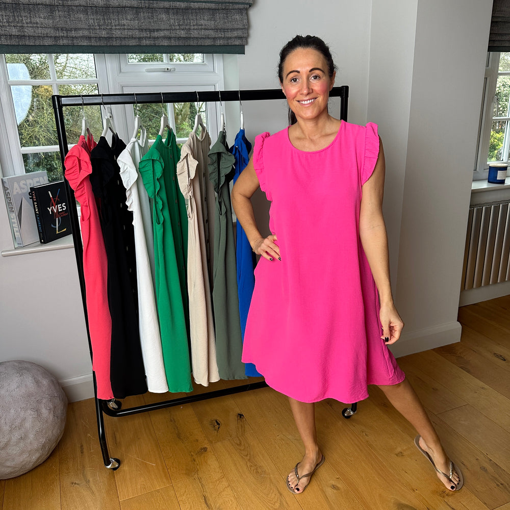 Bertie Button Dress - Blush Boutique Essex