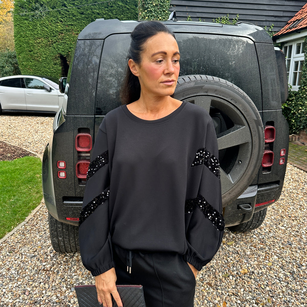 Preston Sequin Sweatshirt - Blush Boutique Essex