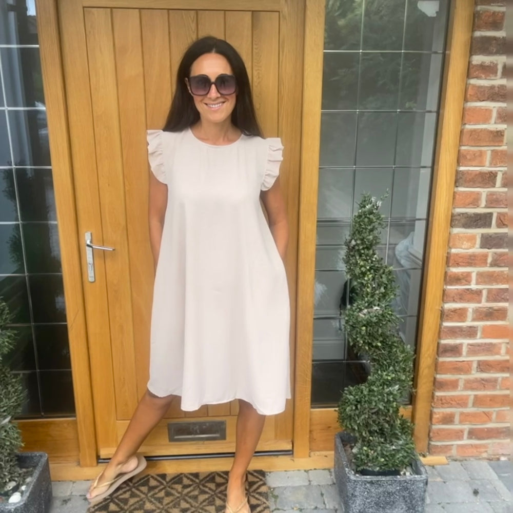 Bertie Button Dress - Blush Boutique Essex