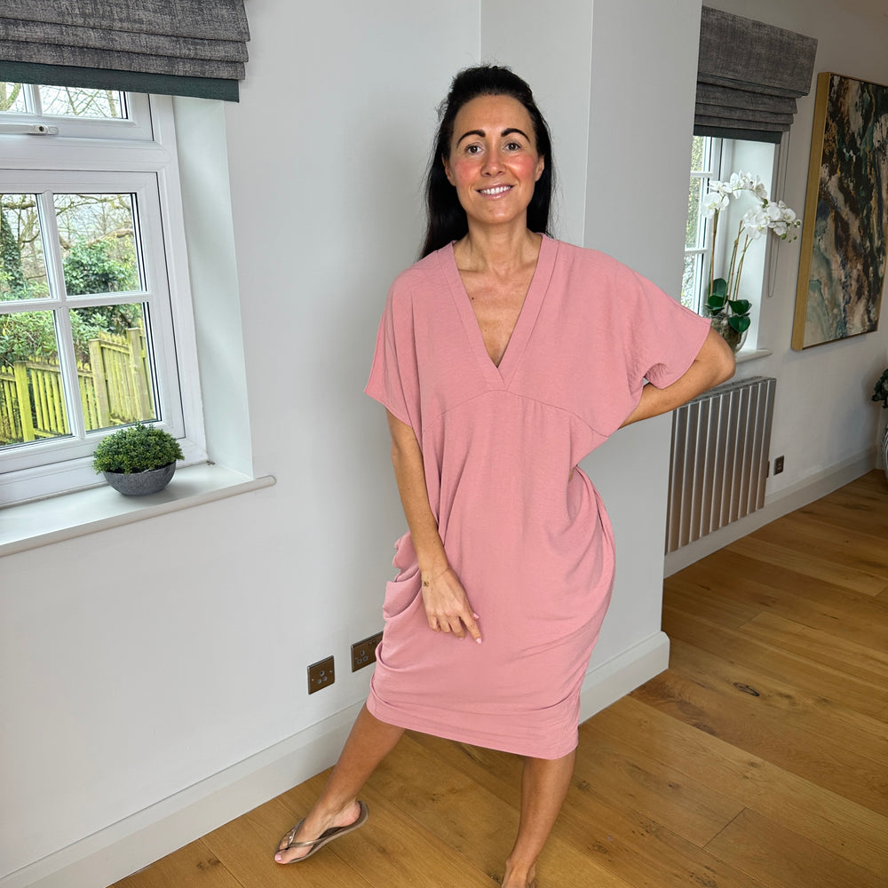 Faith V Neck Dress - Blush Boutique Essex