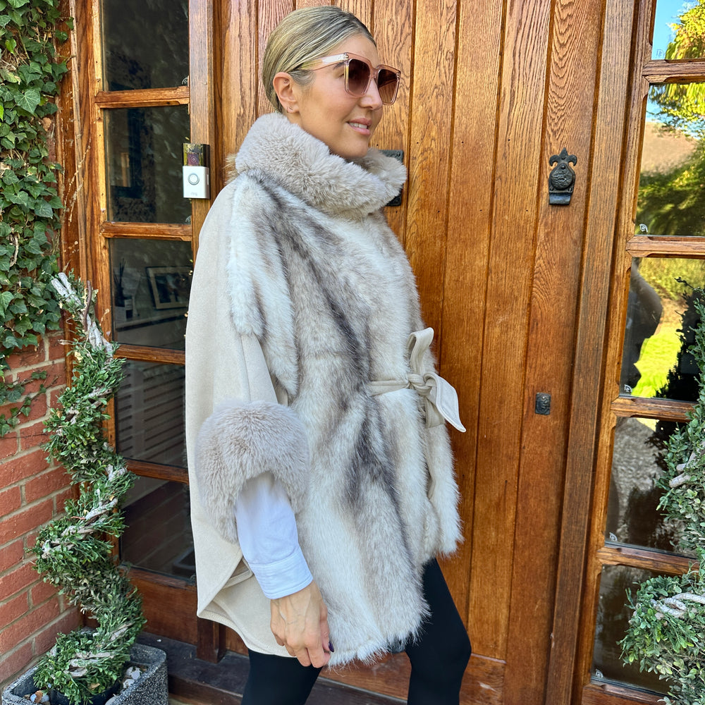 Sloane Faux Fur Cape