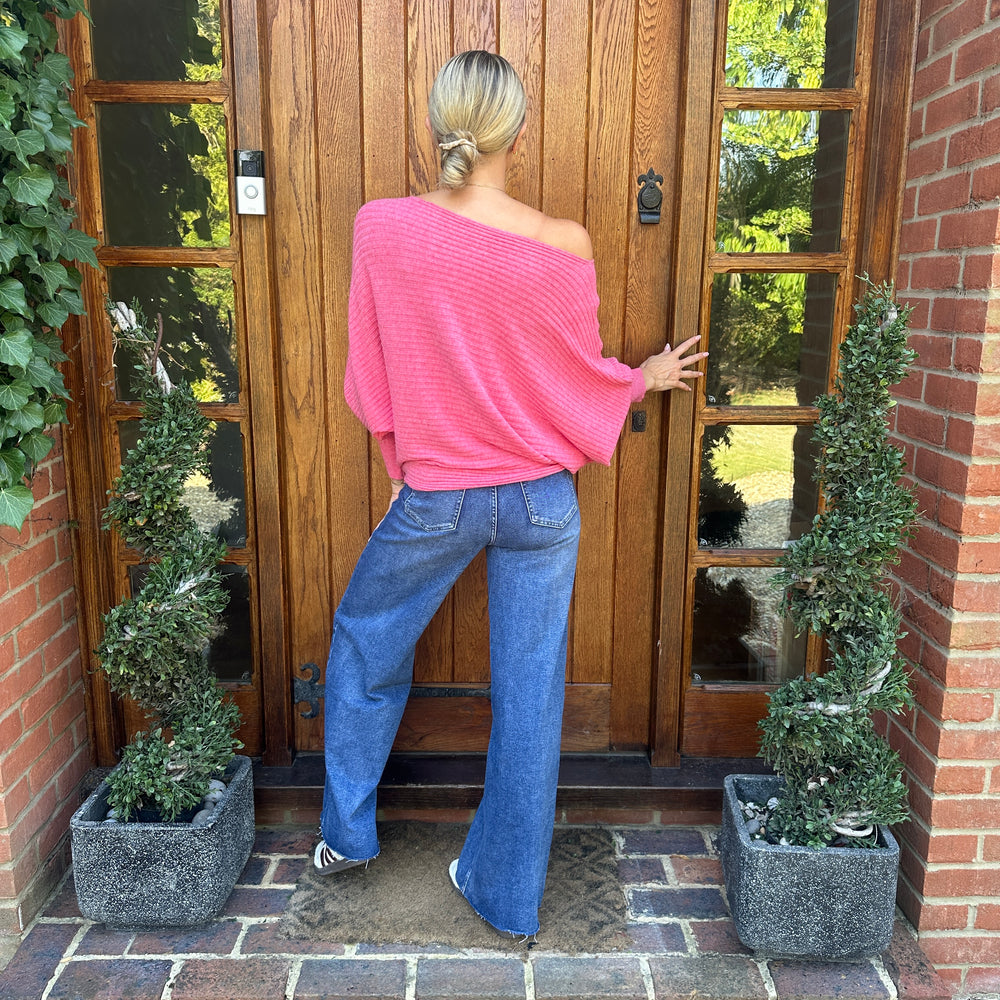 Sammie Ribbed Jumper - Blush Boutique Essex