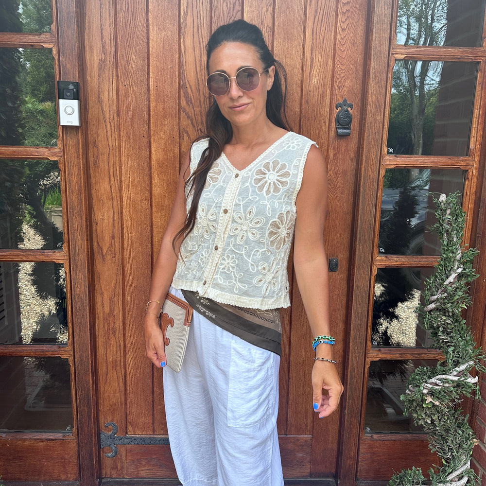 Daisy crochet waistcoat