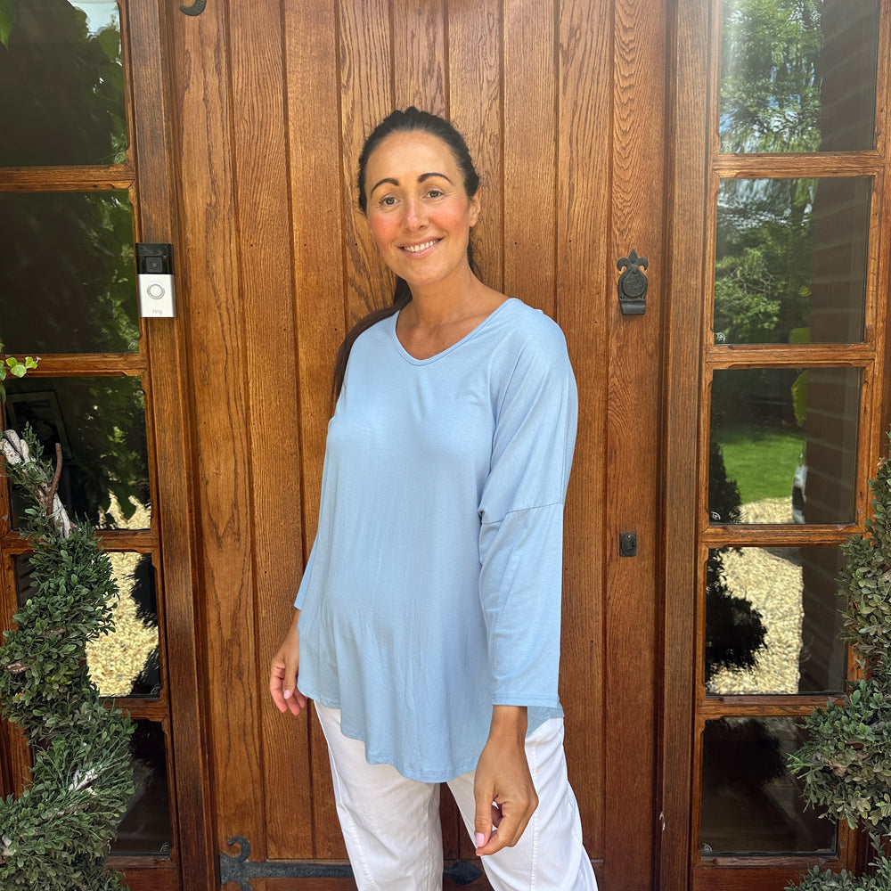 Long Sleeve Jamie Jersey T-Shirt - Blush Boutique Essex