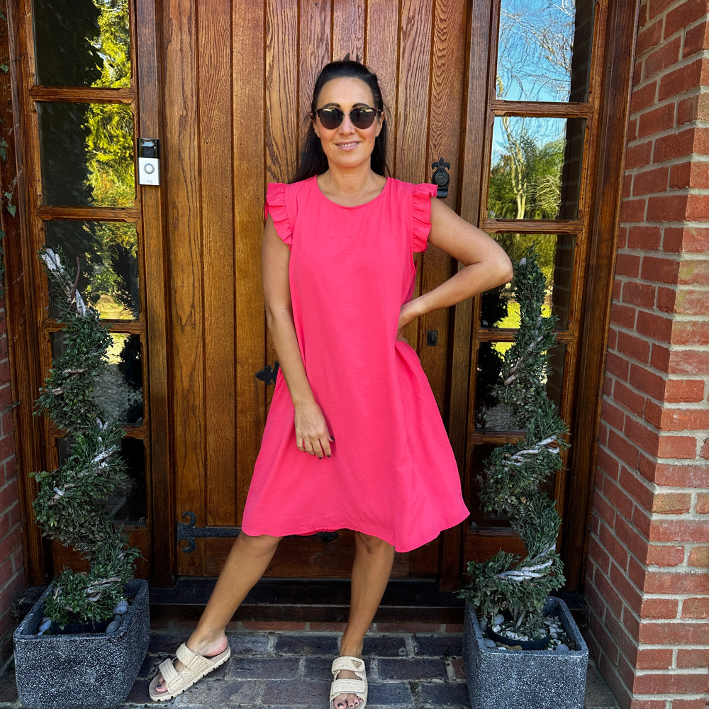 Bertie Button Dress - Blush Boutique Essex