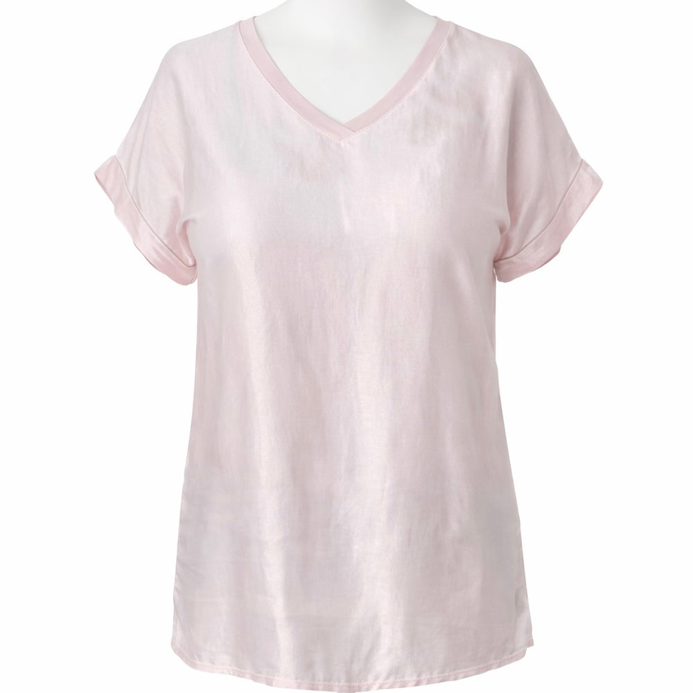 Sybil satin v neck top - Blush Boutique Essex