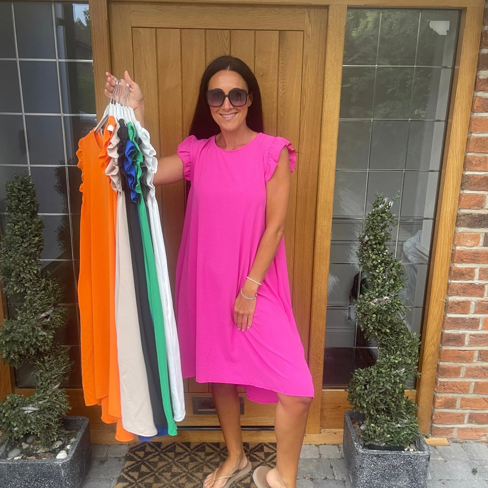 Bertie Button Dress - Blush Boutique Essex