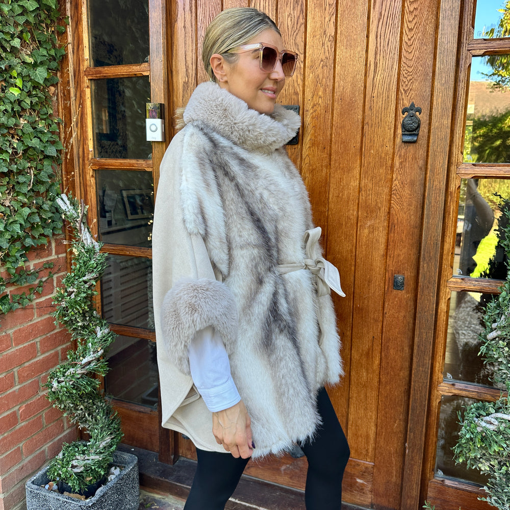 Sloane Faux Fur Cape